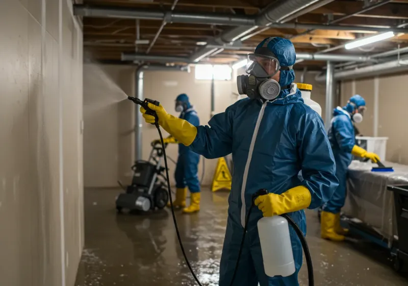 Basement Sanitization and Antimicrobial Treatment process in Greenback, TN