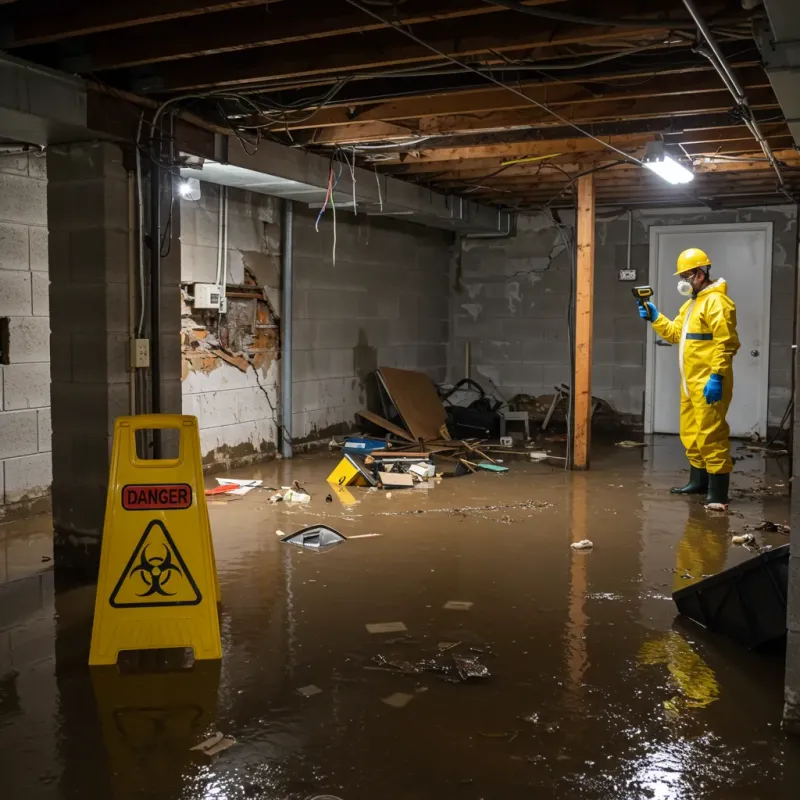 Flooded Basement Electrical Hazard in Greenback, TN Property